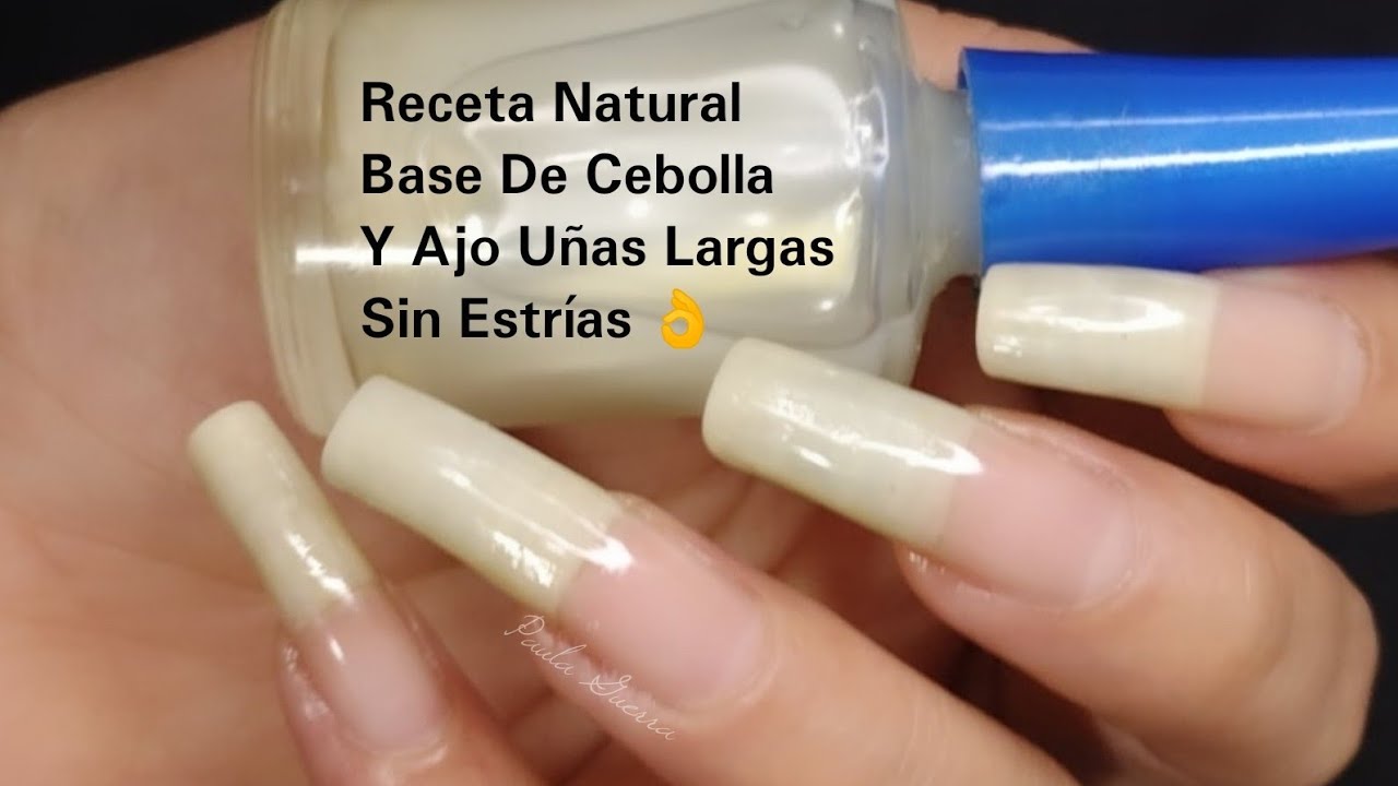 RECETA NATURAL BASE DE CEBOLLA Y AJO UÑAS LARGAS SIN ESTRÍAS 👌 - YouTube