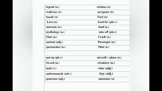 Vocabulary revision, unit 3,4