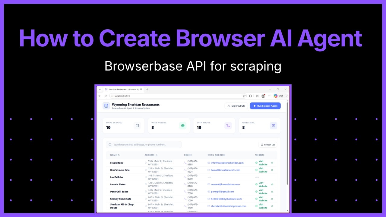 How to Create Browser AI Agent | Browserbase API