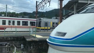 東武鉄道　350型　特急きりふり　東武日光駅　発車