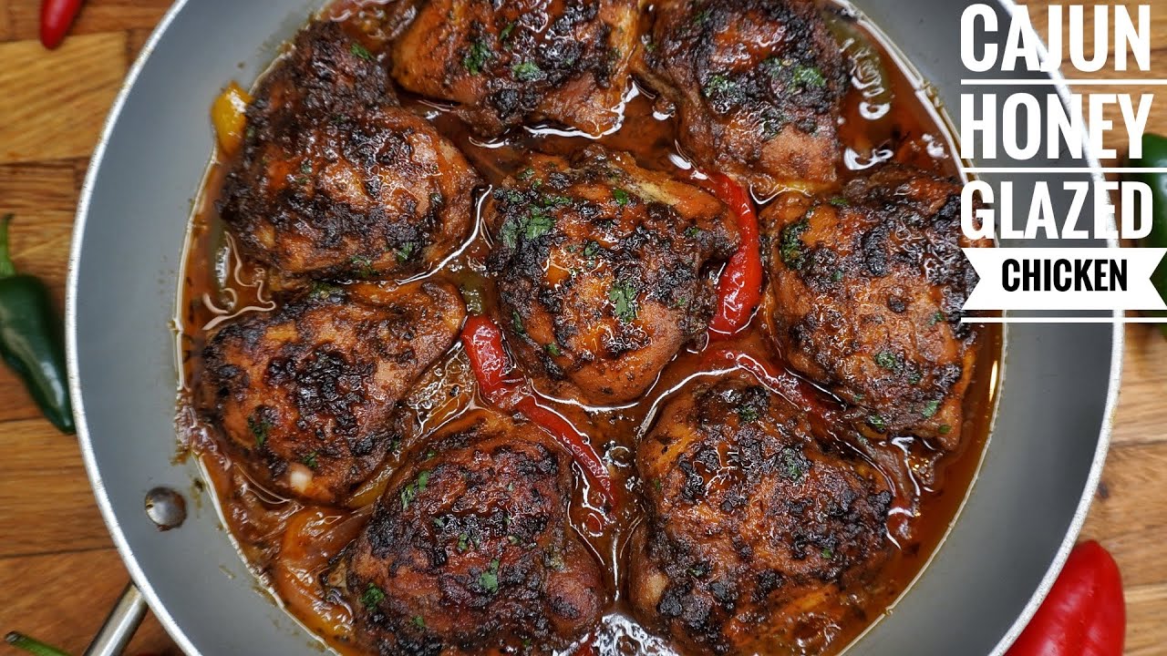 CAJUN HONEY GLAZED CHICKEN IN A GARLIC BUTTER SAUCE