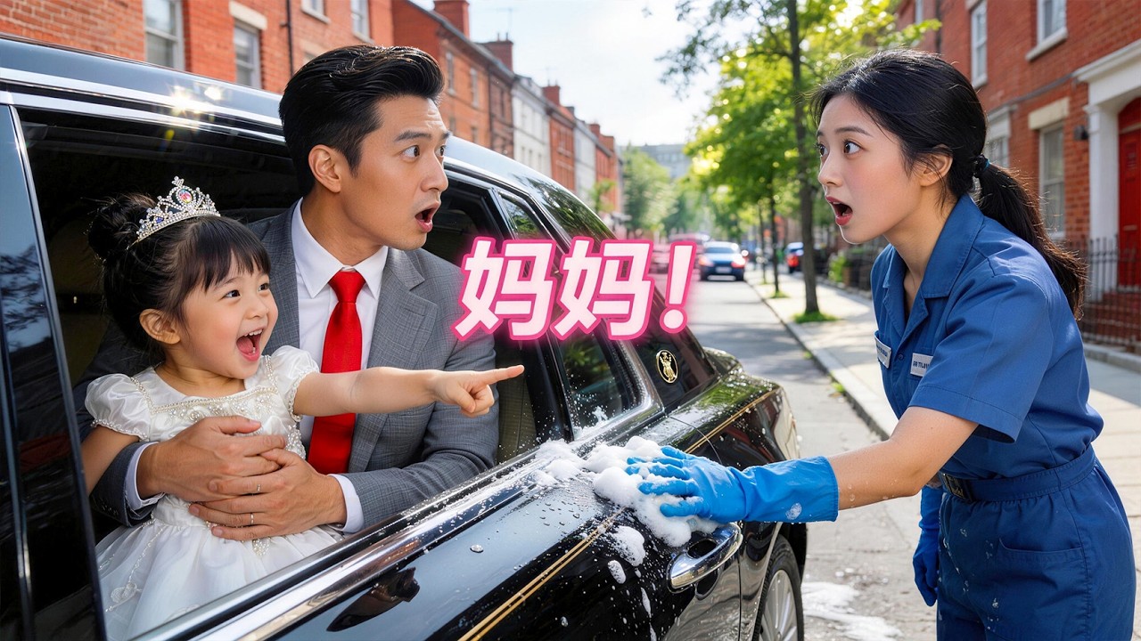 總裁的女兒五年沒說過話，卻在看見路邊洗車的女人後主動靠近，還開口叫她“媽媽”，沒想到她的真實身份竟是！#短劇 #movie