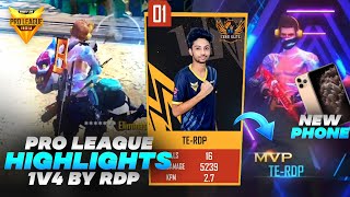 Free Fire Pro League MVP TE RDP  Highlights || iPhone 11 Pro Max Unbox || FF Pro League Highlights