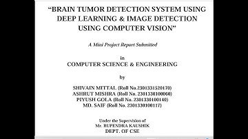 BRAIN TUMOR DETECTION USING DEEP LEARNING AND MRI IMAGES USING IMAGE RECOGNITION