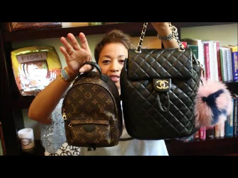 Battle of the backpacks LV palm springs mini vs Chanel - YouTube