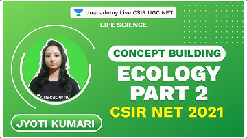 Concept Building-Ecology-Part 2| CSIR 2021| Life  Science | Jyoti | Unacademy