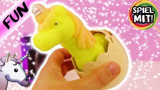 Magisches Ei Einhorn zum züchten Überraschungsei Growing UNICORN Egg Schlupfei 