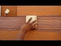 HOW TO MAKE A WOOD GRAIN PAINTING ON CEMENT PLANKS