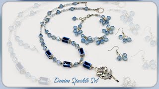 Denim Sparkle Jewelry Set Tutorials