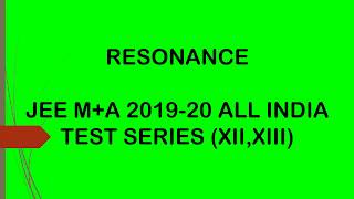 Resonance Test Series AITS JEE Main+Advanced 2019-20 Free screenshot 1