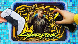 HYDRO Dipping PS5 CONTROLLER !! (PS5 Cyberpunk 2077 Custom) 🎨