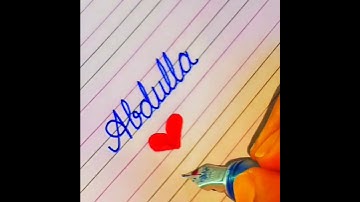"Abdulla ❤️ Abbas" Beautiful name in Cursive writing #calligrapherambesh #viral #shorts