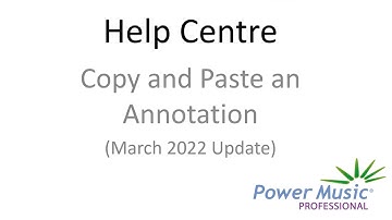Copy and paste an annotation
