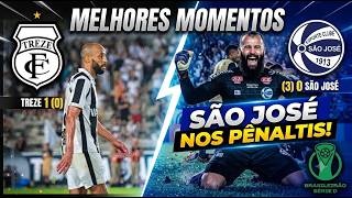 TREZE 1 (0) X (3) 0 SÃO JOSÉ MELHORES MOMENTOS + PÊNALTIS SÉRIE D 2026 SÃO JOSÉ NAS QUARTAS!