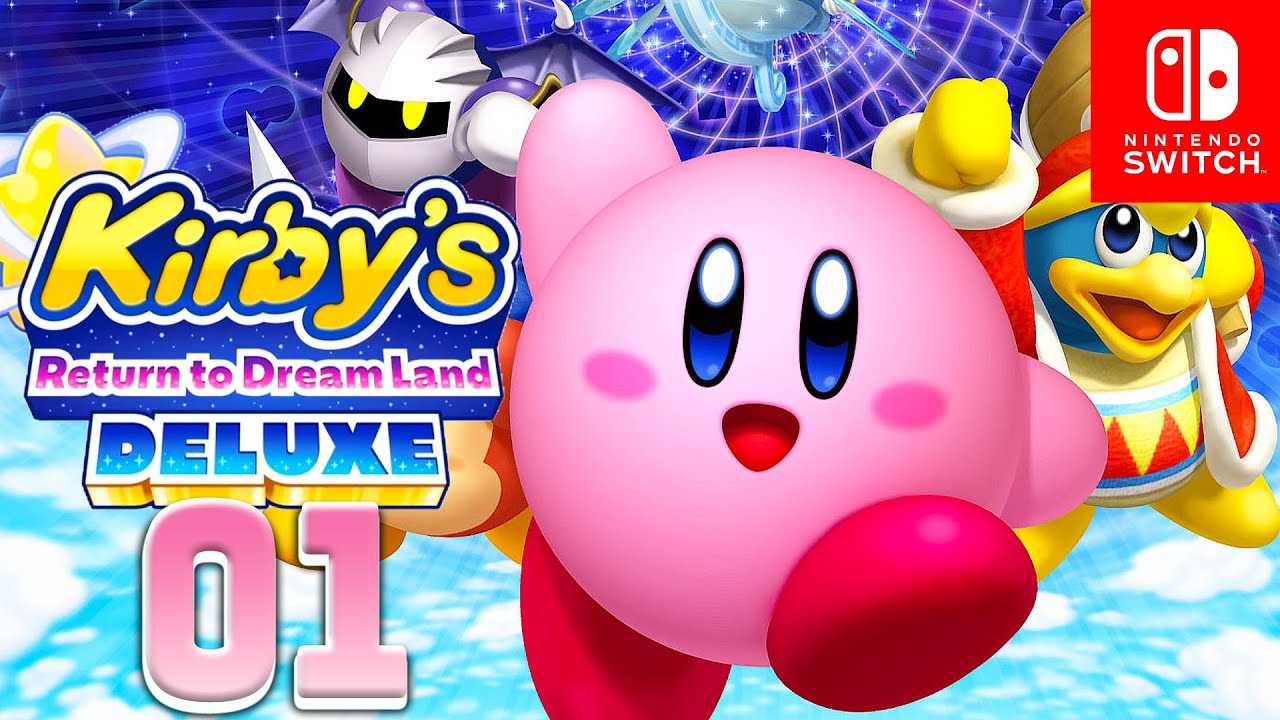 Kirby's Return to Dream Land Deluxe Walkthrough Part 1 Cookie Country  (Nintendo Switch) co-op 