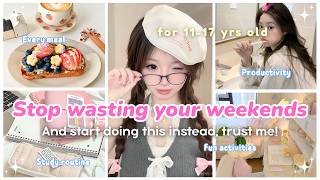 Chill and productive weekend routine for teens | everything is covered ~🍥