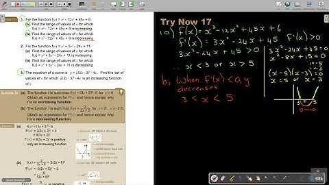 6 17 Applications of Differentiation   Increasing and Decreasing Functions   part 2