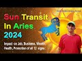 Sun transit in Aries 2024। Sun transits in Aries 2024।