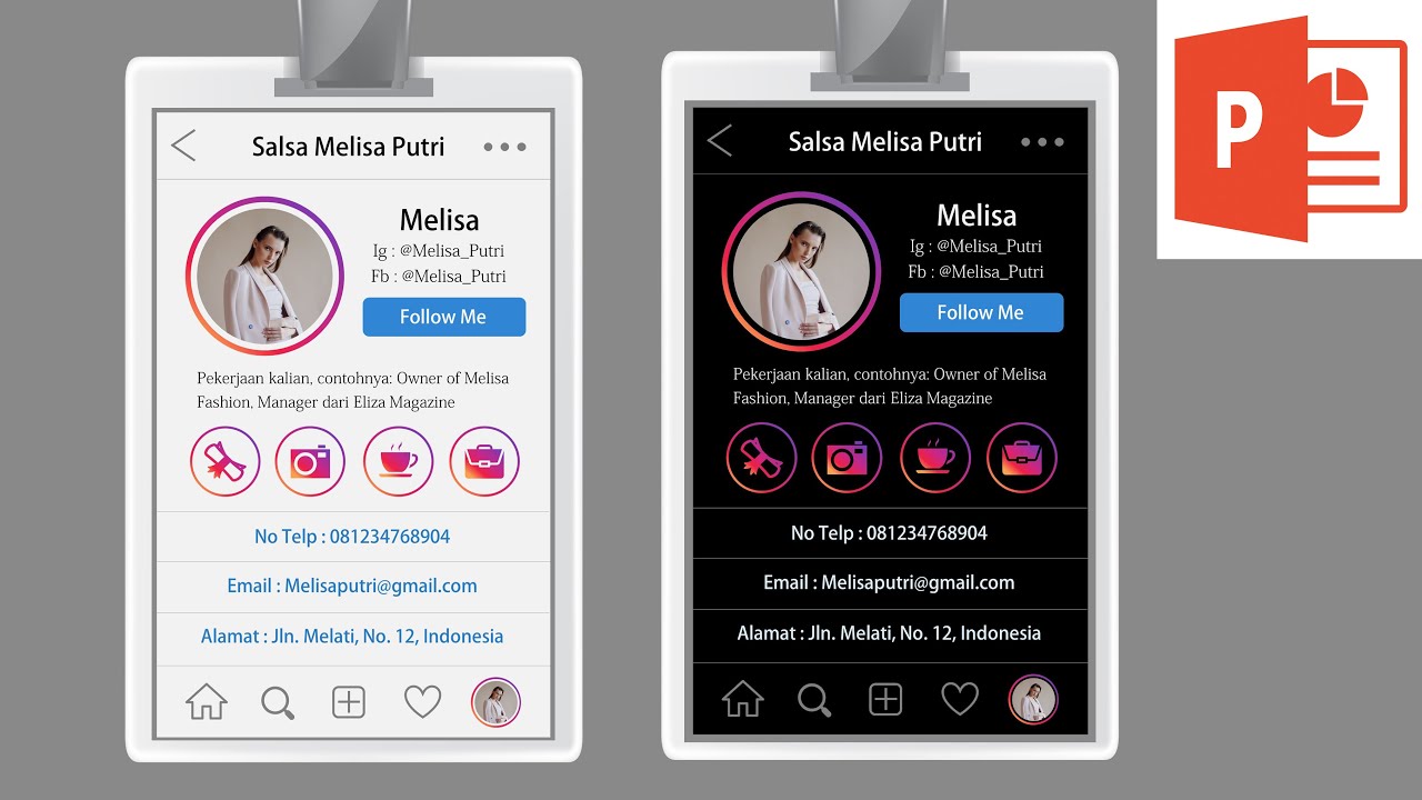 Cara Membuat Id  Card  Unik di PowerPoint  Eps 5 YouTube