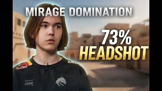 73% HEADSHOT ON MIRAGE 😳 | DONK AIM IS INSANE