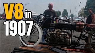 A V8 MOTORCYCLE on TWO WHEELS In 1907!