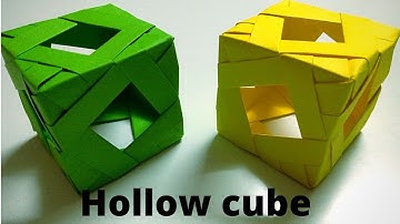 How To Make a Paper Hollow cube / طريقة عمل مكعب فارغ اوريجامي مع فاطمه دانش