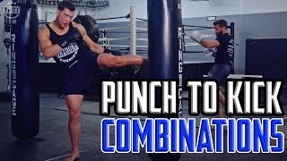 Improving Your PUNCH TO KICK COMBINATIONS On The Heavy Bag | 5 Technical Rounds | Bazooka Bag Work