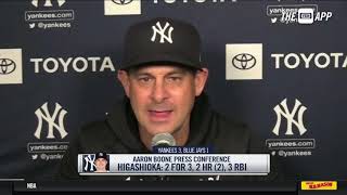 Aaron Boone on Gerrit Cole, Yankees win over the Blue Jays