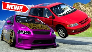 Racing the FASTEST SOCCER MOM VAN Down a Mountain in BeamNG Drive Mod!