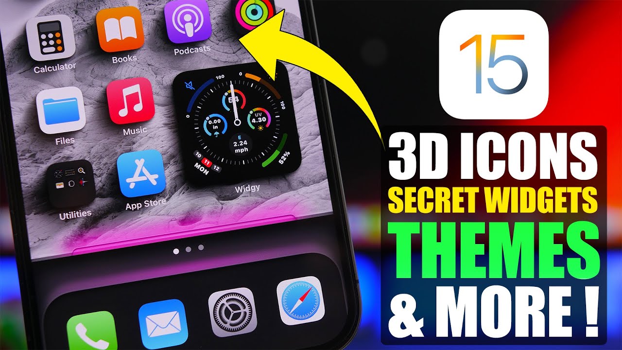 iOS 15 Home Screen Setup – 3D Icons, Secret Widgets, Themes & More !