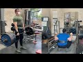 deadlift 300kg/661lb×4 squat 210kg/463lb×3