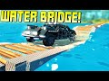 I Built a Floating Water Bridge and Tried to Drive Across! - Scrap Mechanic Gameplay