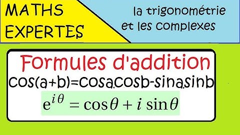 La trigonométrie- Maths expertes -Formule d