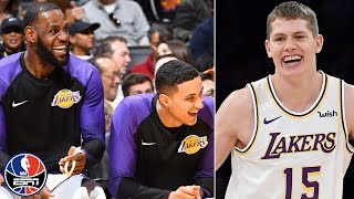 LeBron, Lakers react to Mo Wagner scoring first NBA points | NBA on ESPN