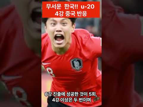 한국은 진짜 인정!! 한국 4강 중국 반응  #shorts