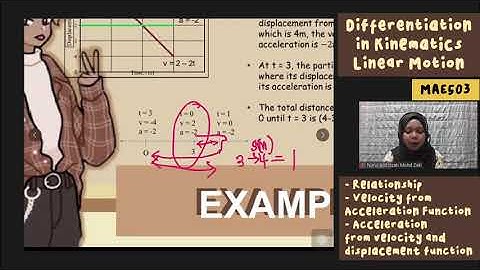 MICHROTEACHING MAE503 - Differentiation in Kinematics of Linear Motion