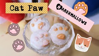 How to make CAT PAW MARSHMALLOWS (Using Egg White) | I followed Tastemade Japan recipe!