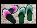 Pantufa chinelo de croche com solado de havaianas passo a passo Marly Thibes