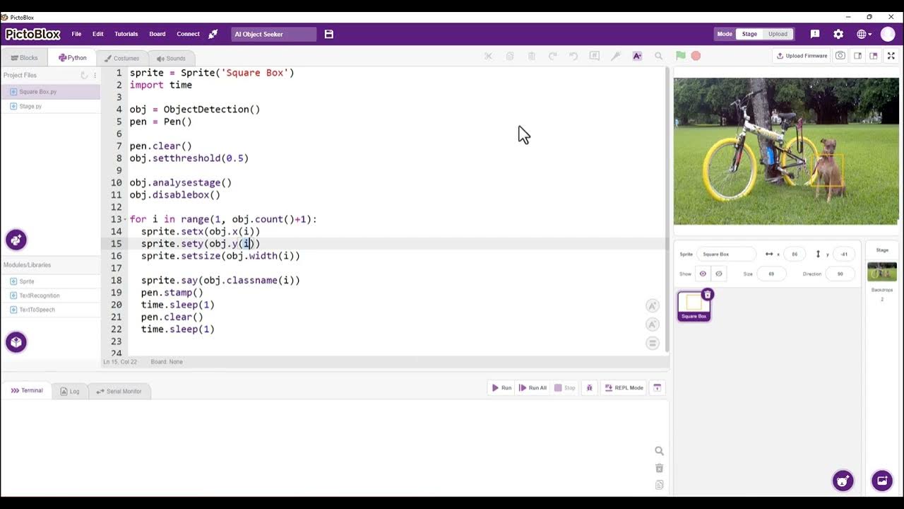 AI OBJECT DETECTION USING PYTHON IN PICTOBLOX - YouTube