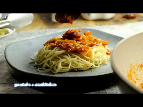 Resep spageti ala anak kost yang simple enak dan irit !!