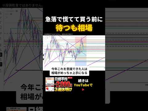 急落で慌てて買う前に|「待つも相場」が大事な理由【日本株】