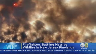 Firefighters Battling Massive Wildfire In N.J. Pinelands