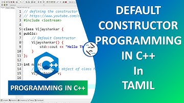 Default Constructor in Programming in C++ Tamil