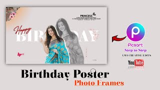 Birthday Poster Photo editing || Instgram Birthday edit|| #birthday #videos #picsart #poster #edit screenshot 4
