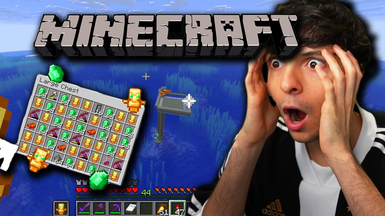 Oscu ENCUENTRA UNA GRANJA DE TOTEMS explorando SU MUNDO DE MINECRAFT