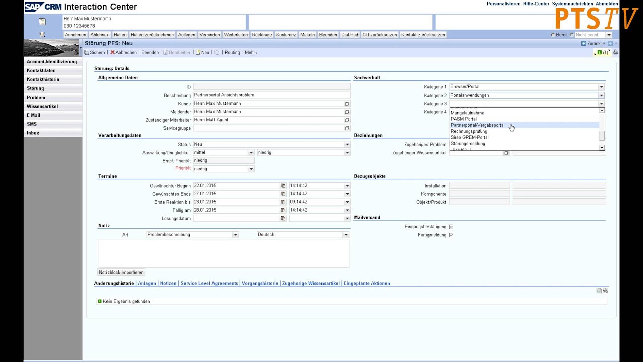 Keyfeatures Im It Service Desk Am Beispiel Sap Crm Teil 1 Pts Tv