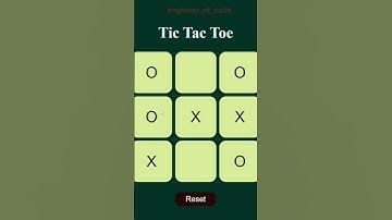 Tic tac Toe game javascript #js #javascript #computer #code #webcode #htmlcssjavascript