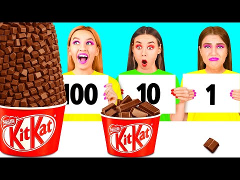 100 Layers of Food Challenge | Cool Creative Hacks by BooBoom Challenge