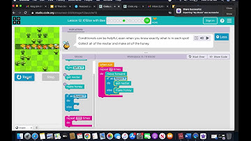 Coding with bee from code dot org