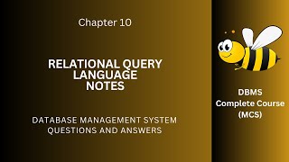 Relational Query Language Notes Questions Answers | Query Language Class 12–9 Notes PDF | Ch 10 Quiz
